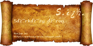 Sárközy Áron névjegykártya